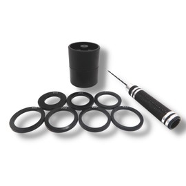 TAGATORON Wheel Penetrating Jig Cylinder Jig with 0.07 inch (1.8 mm) Drill Included (1. Black)