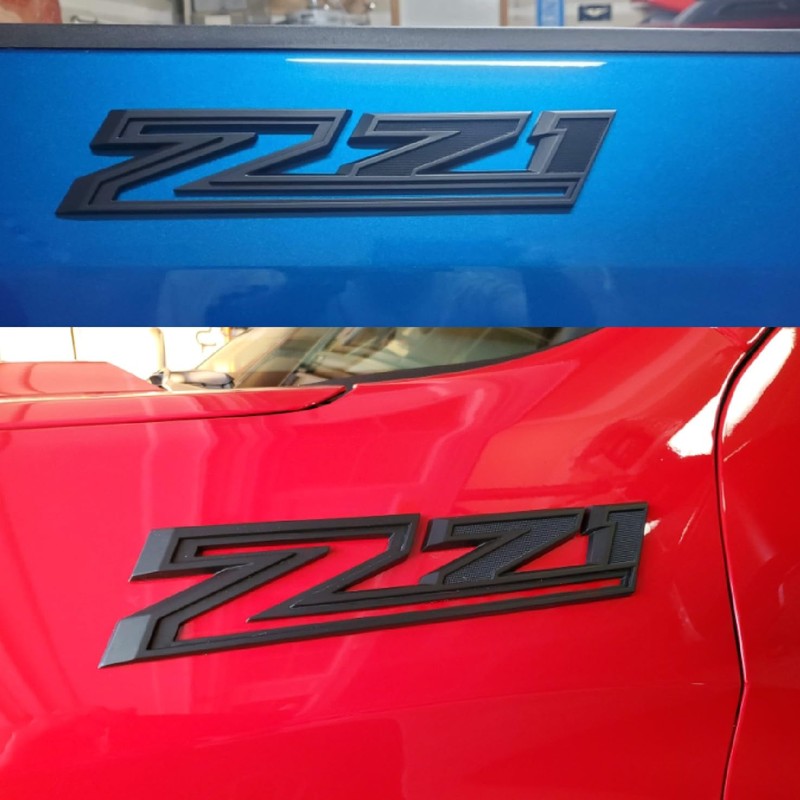 2019-2023 New Z71 Emblem Badges for Silverado 2PCS (Matte Black)