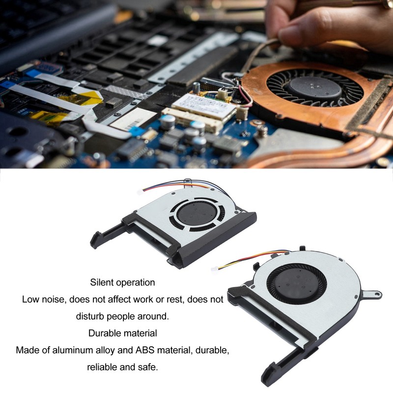 2pcs Laptop CPU GPU Cooling Fan 4 Pin Silent Efficient