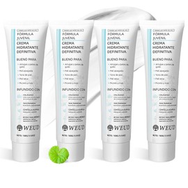 WEUD Crema Coreana Original, Crema Hidratante con Niacinamide, Centella Asiática, Colágeno, Hialuronato de Sodio, 100% Natural, Hipoalergénica, Crema Facial para Todo Tipo de Piel (400g/14,12oz)