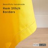 HOMESCAPES Yellow Table Cloth, Plain Cotton Tablecloth, Rectangular, Handcrafted &