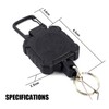 Barone Strongest Telescopic Reel Chain with Carabiner Clip Belt Clip