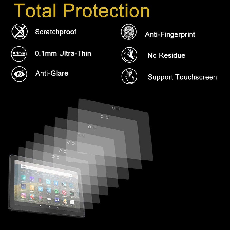 KEANBOLL 3 Pack Screen Protector for Fire HD 8 Tablet