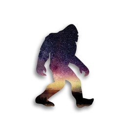 Bigfoot Sasquatch Laminated Vinyl Decal Sticker | 5.5-Inch by 4-Inch | Custom Overlay Sticker Series (PD3182)