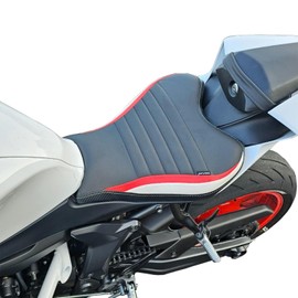 Lorababer Motorcycle Rider Solo Seat Saddle Cushion Pad Compatible with YZF-R7 YZFR7 2021 2022 2023 2024 Front Driver Pressure Relief Soft Pillion, Red