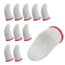 APNshop Smooth Silver Fiber Finger Sack for Gaming, Ultra Thin, Flexible FPS Sound Game (10 Pieces), Finger Sack for Smartphones, Anti-Sweat Games, Finger Cover, Improved Operability, High