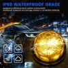 24V LED Strobe Beacon Light, Amber Emergency Lamp, Rotating Flashing