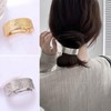 Patterned Comb Automatic Hair Clip for Ponytails and Buns Recommended Gold-ONE 5ea
