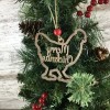 Handmade Merry Chickmas Wood Chicken Christmas Ornament