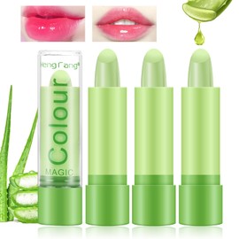 Likesing Aloe Vera Lips Lipstick Colour-Changing Temperature Sensitive Colour-Changing Lipstick Set Pink Magic Lip Gloss Balm Jelly Lipstick 24 Hours Girls Gift Birthdays