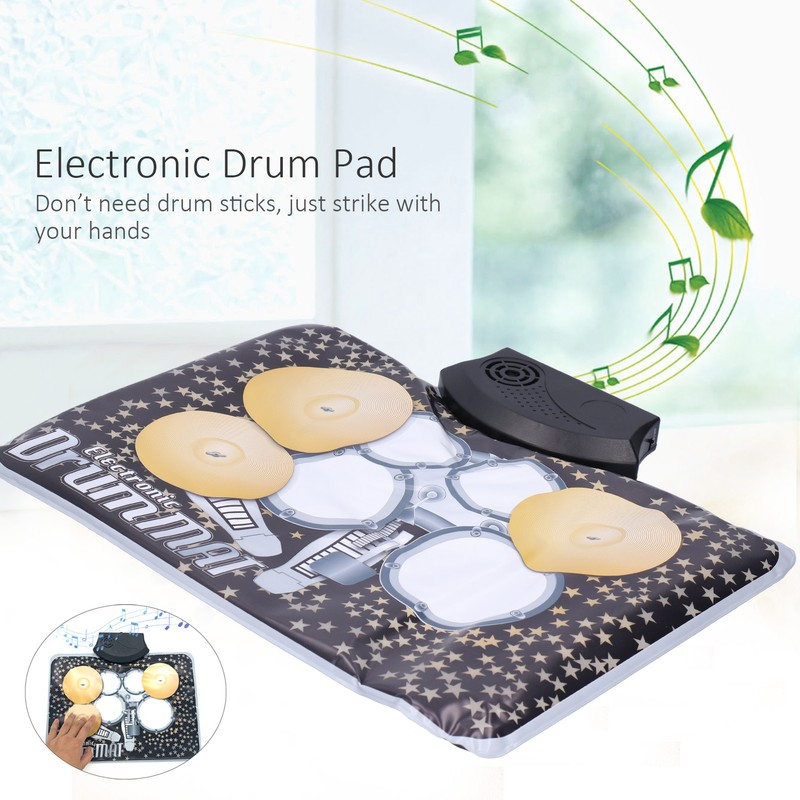 Electronic Drum Pad Mini Portable Foldable for Children Musical Instrument