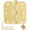 AmzGod Door Hinges Satin Brass - 6 Pack Gold Door