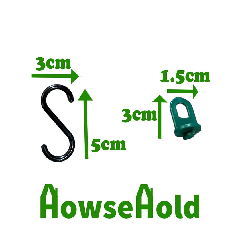 Greenhouse Twist Clips with S Hooks [50 Pack] for inside