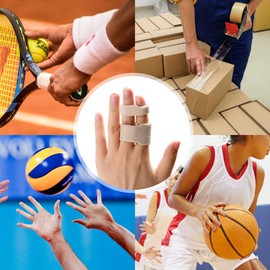 ANZAILALA 2Pcs Hammer Toe Straightener, Broken Toe Wraps, Toe Cushioned Bandages, Hammer Toe Splints For Correcting Hammer Toes, Broken Toes, Crooked Toes & Overlapping Toes - Skin