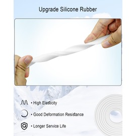 Silicone Rubber RV Window Seal 1/2'' x 1/4'' White, Sound Insulation Weatherproof Window Glass Edge Locking Gasket Seal Trim, RV Weather Stripping for Car Boat Camper Truck Marine, 40 Ft