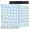 Whaline 100Pcs Poly Mailer 10 x 13 Inch Daisy Flower