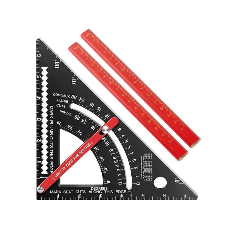 Ruler, 80° Angle Measuring 7 Inch Beam Square Aluminum Alloy