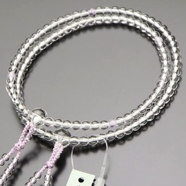 念珠 Dot Quartz Mala Women's Eight Sect Unisex 8 Dimension Genuine Crystal Four Plush Mauve 雲石 Silk Tufted [AAA Mala/Fighters 念珠/念誦/Kyoto/Eight Wiccan/Lavender Amethyst/紫雲 Stone/2 October birthstone/Double Row/Double/Funeral/zyuzu/Clear/Purple/200040080137