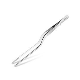 TOWOT Stainless Steel Tweezers, Straight Blunt Tweezers for Craft with Serrated Tip Multipurpose Tweezers for Stamp, Jewelry,Hobby,Crafts, Industrial, Electronic