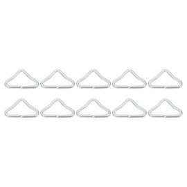 sourcing map 10 Pcs Trampolines Triangle Buckle, 1 1/2" Metal Triangle Ring Buckle V-Rings Trampolines Bag Straps Rings for Backpacks Tents, Silver