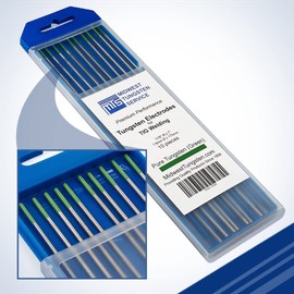 Midwest Tungsten Service TIG Welding Tungsten Electrodes 10-Pack (Green - Pure Tungsten (WP, EWP), 1/16")