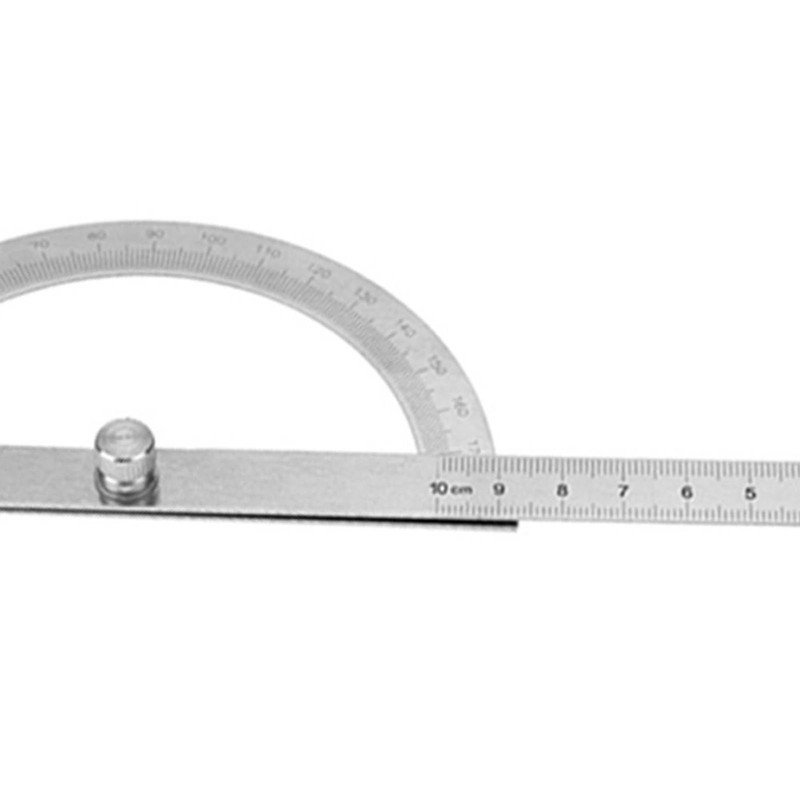 CYSFETENA 0-180° Stainless Steel Protractor Goniometer Protractor with 15 cm