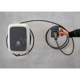 Kreainvent Type 2 Bracket for EV Charging Cable, Wall Mount with Steel Lock Protects Against Theft