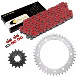 Caltric Red Drive Chain And Sprocket Kit for Honda VFR750F Interceptor 750 1990-1997