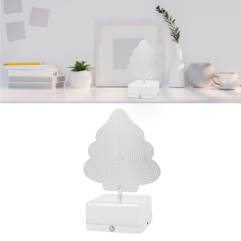 3D Metal Sheet Night Light Rotation Rechargeable Decoration 3D Night