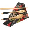 kilofly Wooden Japanese Fork Spoon Chopsticks 3 pcs Cutlery Set,