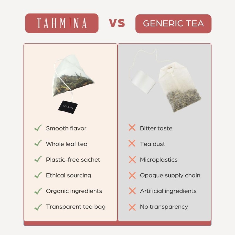 Tahmina Saffron Rooibos Caffeine Free Tea: South African Herbal Blend