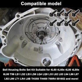 LS Engine Transmission 4L60e&4L65e Bell Housing Bolts Set Kit also fits T56 LS1 4L80e LS1 LS3 LS2 LQ4 LQ9 LS6 L92 L99 L33 LR4 L82 L83 L84 L86 L87 LT1 L8B 551652