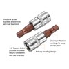 sourcing map 3pcs H5 Hex Bit Socket 1/4" Square Drive