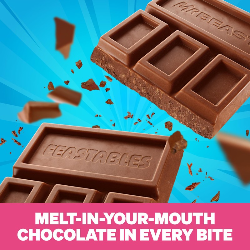 Feastables MrBeast Milk Chocolate Chocolate Bar, King Size Candy Bar