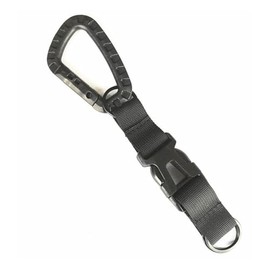 HOUSON Carabiner Keychain, Tactical Quick Release Carabiner Molle D-Shape Carabiner Webbing Buckle Strap Clip
