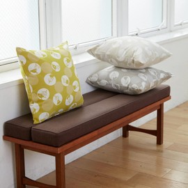 MOOMIN Moomin Cushion Cover, Bubble Dot, Mi, Mustard, Approx. 17.7 x 17.7 inches (45 x 45 cm), Jacquard Weave, Zipper Type, Made in Japan