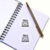 24 x 40mm Round 'Awesome Taco' Stickers (SK00068198)