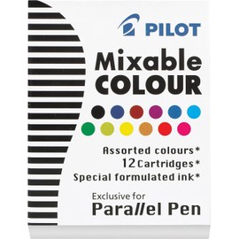 Pilot Ink Refills for Parallel Pen, Assorted Colors, Box of 12