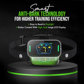 DnH Dog Bark Collar with 5 Training Modes - Dog Shock Collar With 7 Sensitivity Levels - IPX7 Waterproof Dog Collars - Auto Protection Feature bark deterrent device- Anti False Trigger Dog Bark Collar