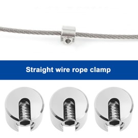 SG Store Pack of 4 M10 x 5 mm Wire Rope Attachment Clip Stainless Steel Stop Clamp Wire Rope Clamp Non-Slip Wire Rope Cable Clips Clamp Stopper for Tensioning the Rope