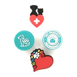 WorkedLikeACharm Veterinarian Vet Tech Dog Cat Animal Hospital Shoe Charms for Clog Shoes Decoration Gift, Waterproof PVC, No Gemstone