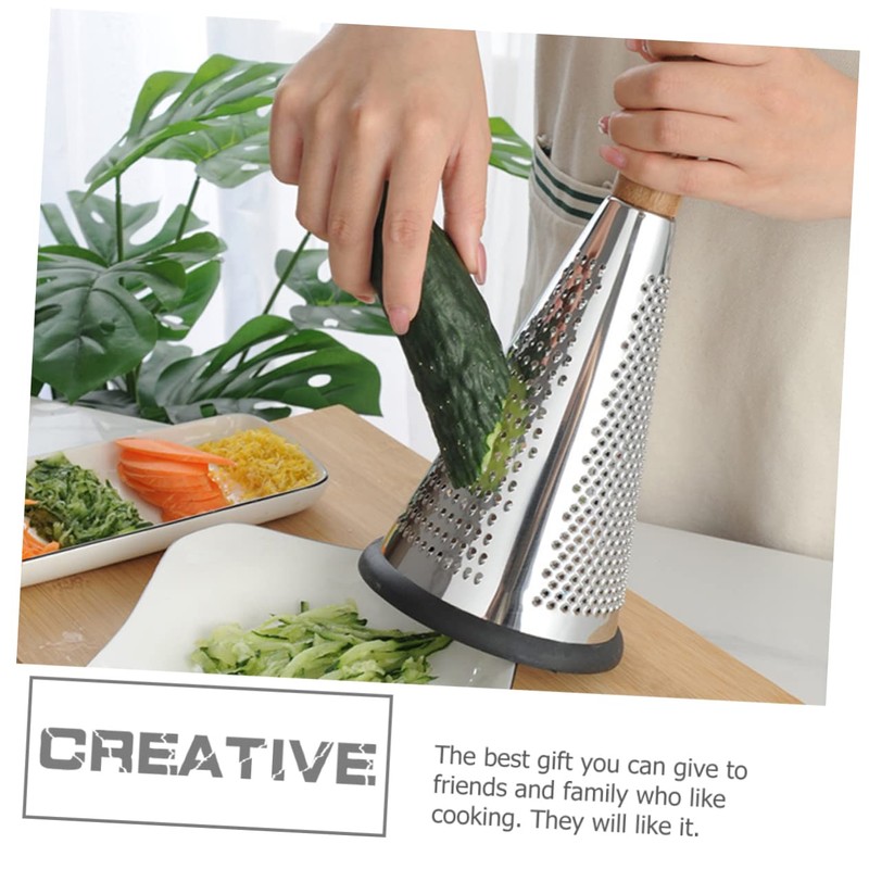 NOLITOY Vertical Stainless Steel Cheese Grater Cone Shaped Grating Tool