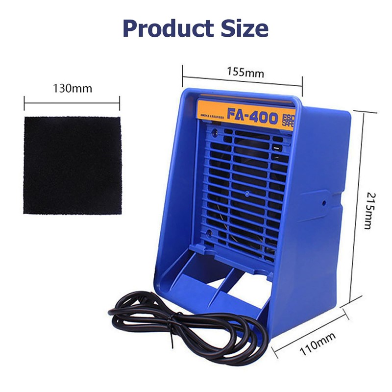 Fume Extractor Fan, Portable Solder Smoke Prevention Absorber, DIY Working