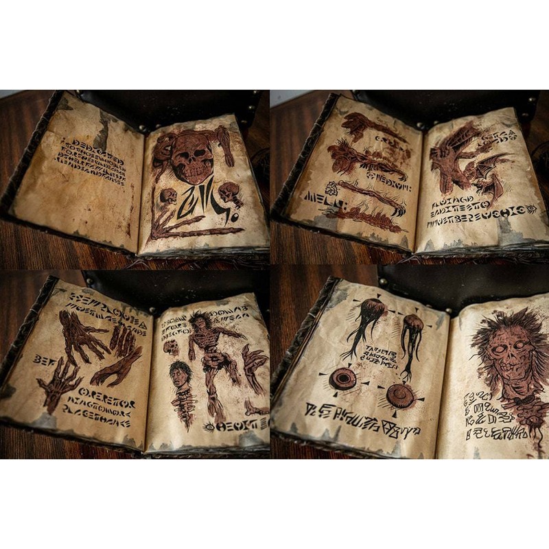 Evil Dead Book Spellbook Leather Hardcover Journal Spells Decoration Horror