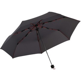 Mabu SMV-41793 Folding Umbrella, Windproof 7 Ribs, Semi-Auto Close Type, Men's, Fiberglass Ribs, 23.6 inches (60 cm), Durable, Ash