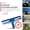Kleen Handler Professional 2-in-1 Squeegee for Window Cleaning Tool Combo