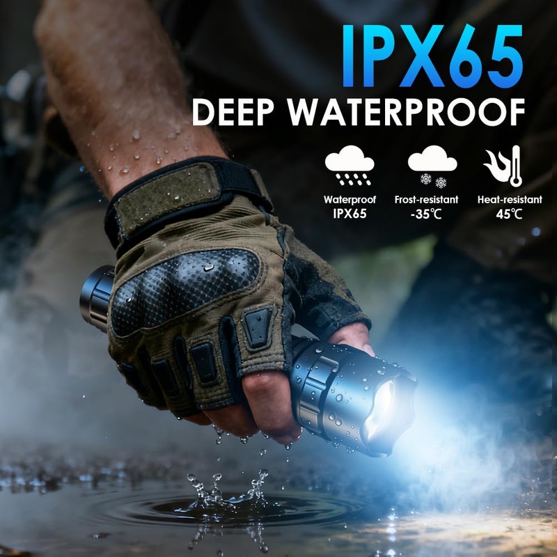 UniqueFire 501F Small Tactical Flashlight with Holster, 5 Modes Mini