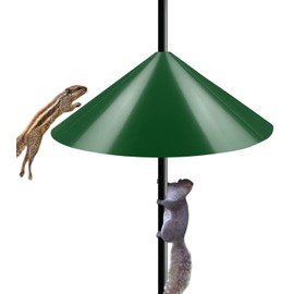 Ansionsol 19 Inch Wide Squirrel Baffle for Bird Feeder Pole, Outside Pole Mount Stopper & Bird House Guard for Outdoor Shepherd’s Hook, Green, 1 Pack