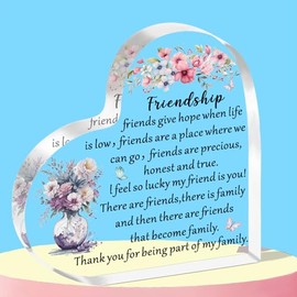 WTOPP Friendship Gifts,Acrylic Plaque Friendship Gift For Her,Long Distance Relationship Gifts,Best Friend Gift,Bestie Gifts