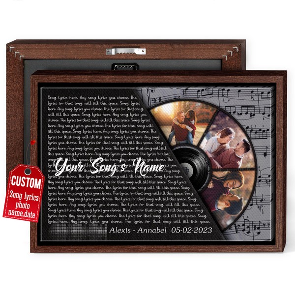 H-DEWALL Personalized Song Lyrics Canvas: Add A Touch Of Elegance